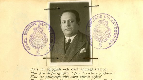 Schwedischer Ausländerpass von Kurt Tucholsky (Ausschnitt)