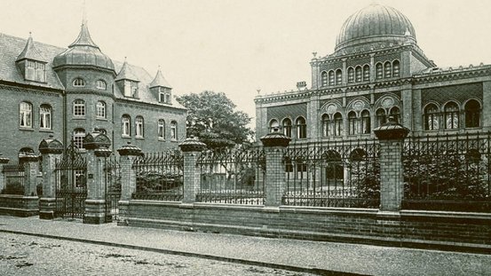 Die Carlebach-Synagoge vor der nationalsozialistischen Zerstörung