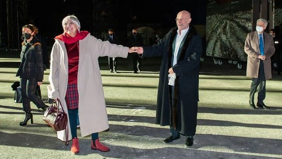 Kulturstaatsministerin Roth mit Anselm Kiefer